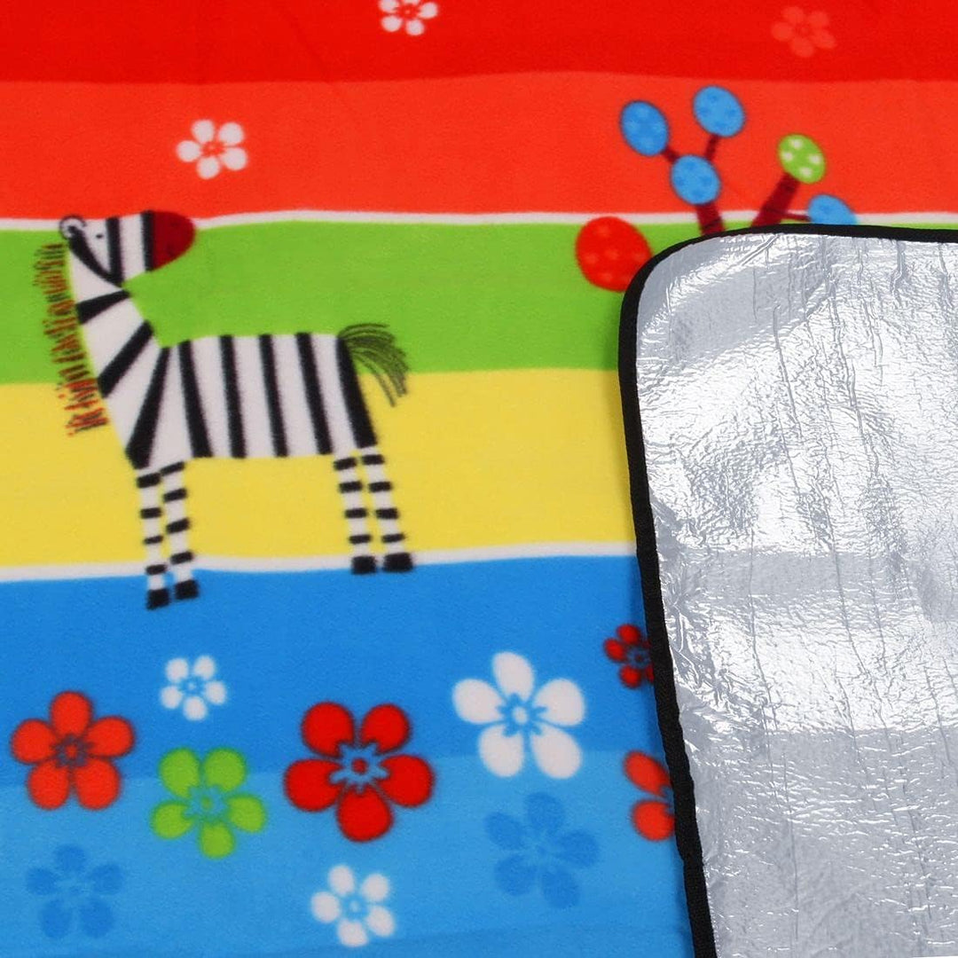 your GEAR Kids XL Kinder Picknickdecke 200x200 Camping Fleece Decke wasserdichte & isolierte Strandd