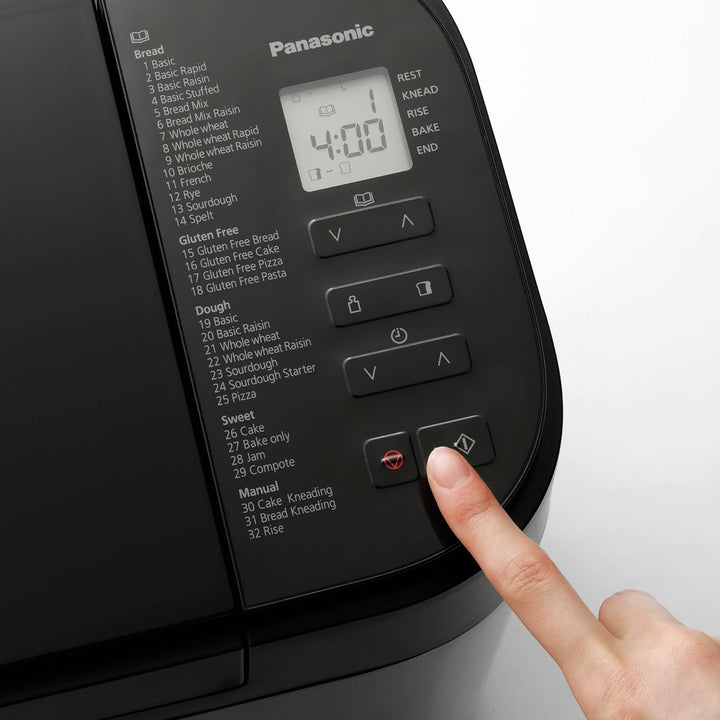 Panasonic SD-YR2540 Premium Grau Vollautomatischer Brotbackautomat, horizontales Design und Hefespen