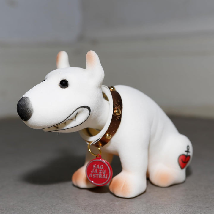 ASTRA Wackel-Bulli, witzige Bullterrier Figur mit Wackel-Kopf, Kleiner Pitbull als Geschenkidee für