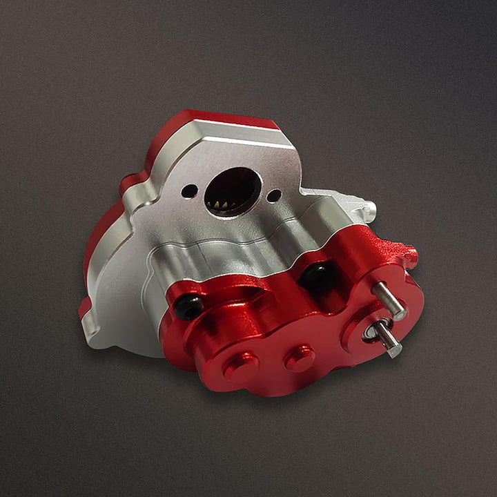 RC Kletterauto Metallgetriebe mit Getriebe für FMS 1/24 FCX24 RC Crawler Upgrade Teile Zubehör (rot)
