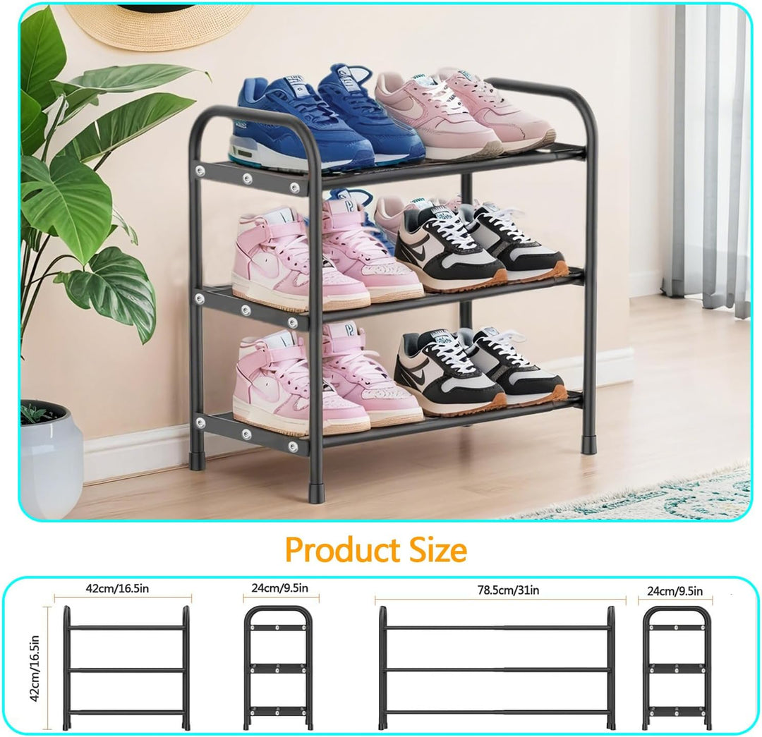 Schuhregal Schmal Ausziehbar Platzsparend Schuhregal Adjustable Expandable Klein Metall Schuhschrank