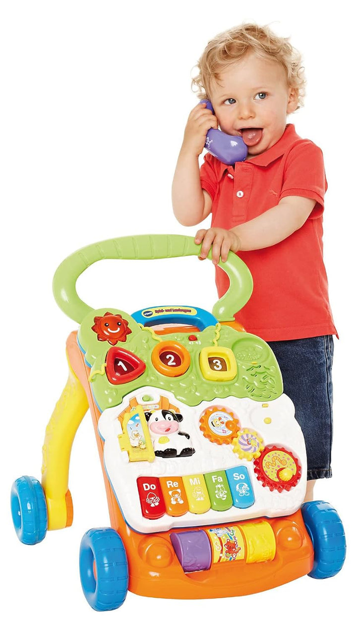 VTech Baby 80-077064 - Spiel und Laufwagen, Normalverpackung, Bunt-Grün/Orange