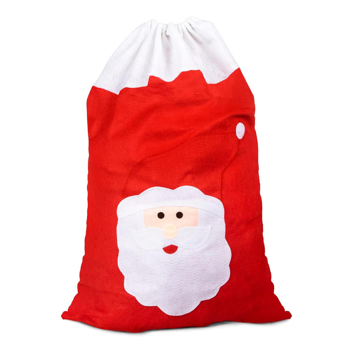 I LOVE FANCY DRESS LTD Weihnachtssack mit Weihnachtsmanngesicht, gross, 90 cm, Rot, 2 Stück