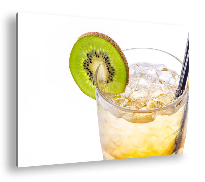deyoli Kiwi-Cocktail Format:90x60 cm als Leinwandbild, Motiv fertig gerahmt auf Echtholzrahmen, Hoch