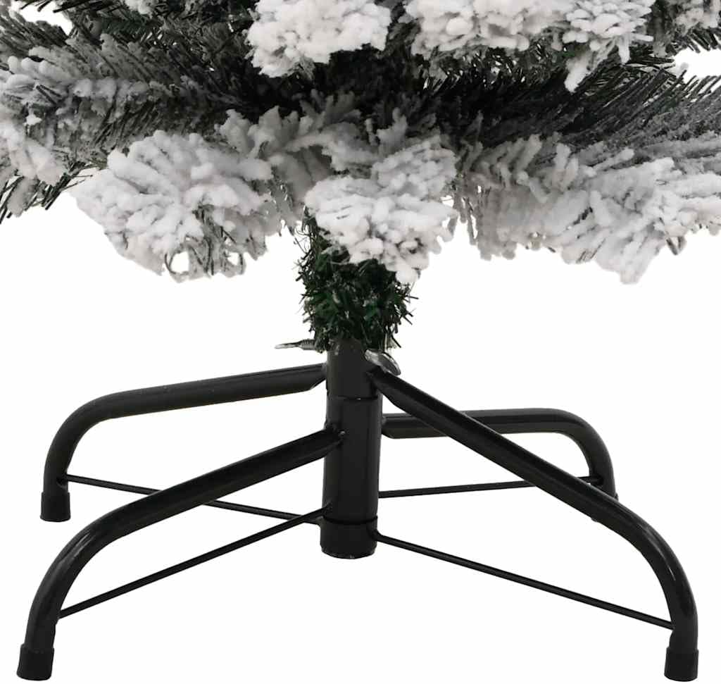 vidaXL Schlanker Künstlicher Weihnachtsbaum Beschneit Christbaum Tannenbaum Dekobaum Kunstbaum Weihn
