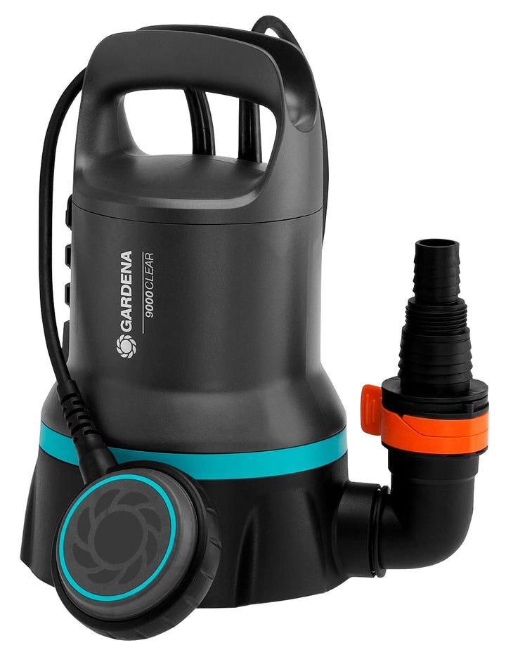 Gardena Klarwasser-Tauchpumpe 9000: Klarwasserpumpe mit 9.000 l/h Fördermenge, Schwimmschalter mit D