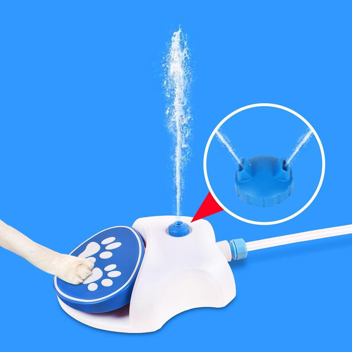 Step on Hunde-Wasserbrunnen | -Trinkspender mit 162 cm Schlauch – Pfotenaktivierter Hunde-Sprinkler,