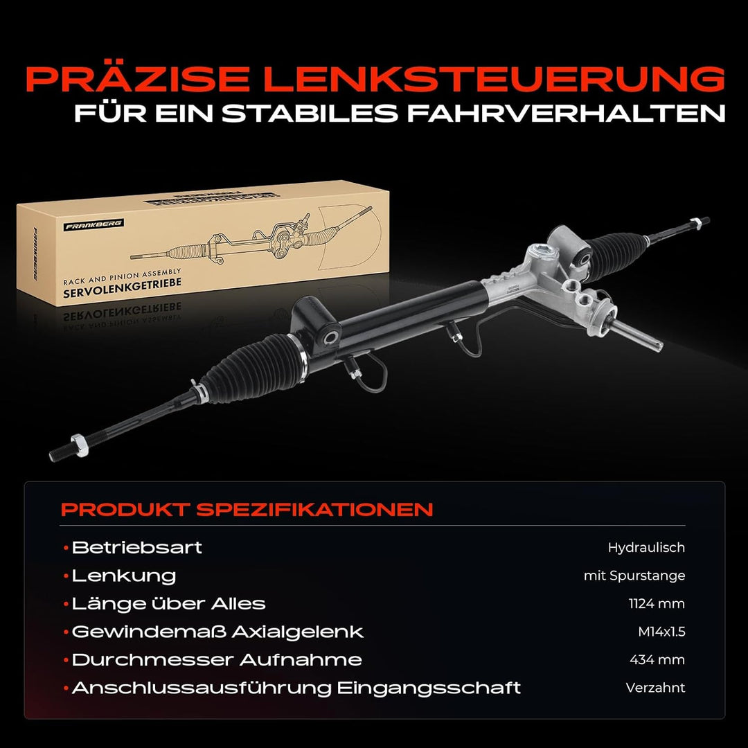 Frankberg Lenkgetriebe Servolenkgetriebe Hydraulisch für Linkslenker Kompatibel mit Astra H L48 1.6L