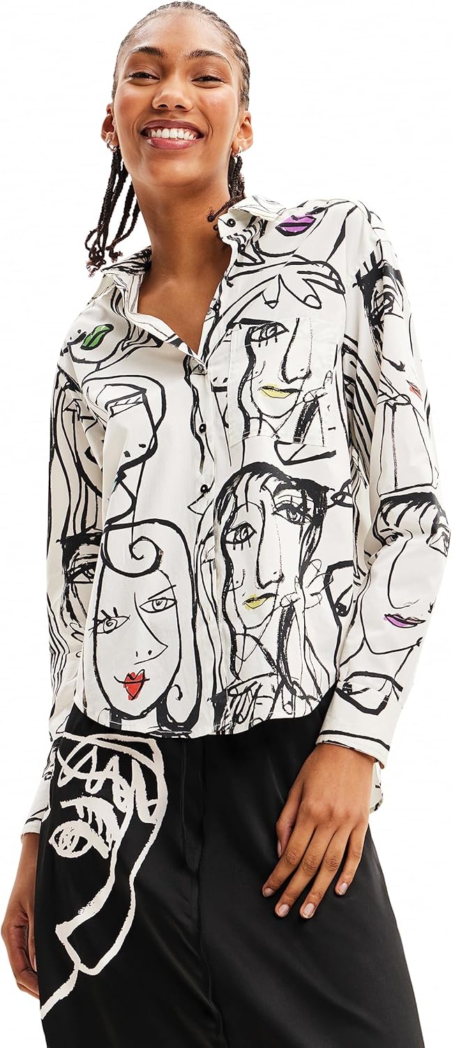 Desigual Damen Cam_Verona Blouse L Weiss, L Weiss