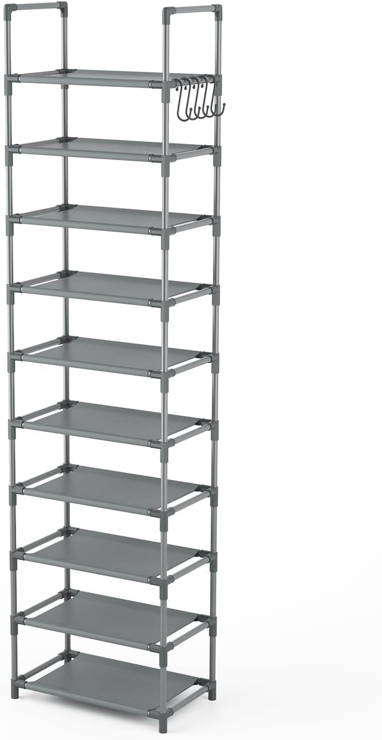 Schuhregal mit 10 Ebenen, Schuh-Organizer für 20-25 Paar Schuhe, offener Schuhschrank hoch, Schuhstä