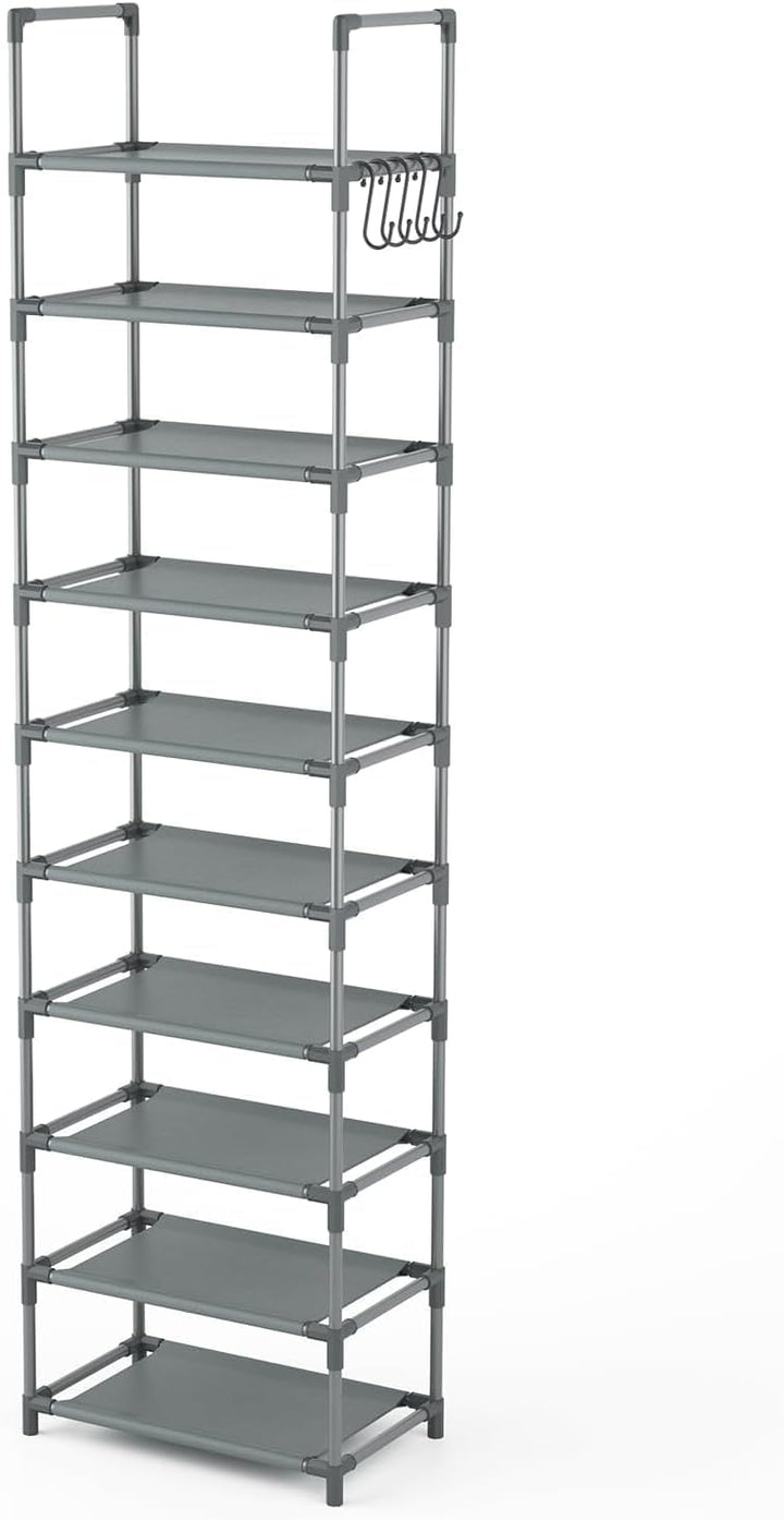 Schuhregal mit 10 Ebenen, Schuh-Organizer für 20-25 Paar Schuhe, offener Schuhschrank hoch, Schuhstä