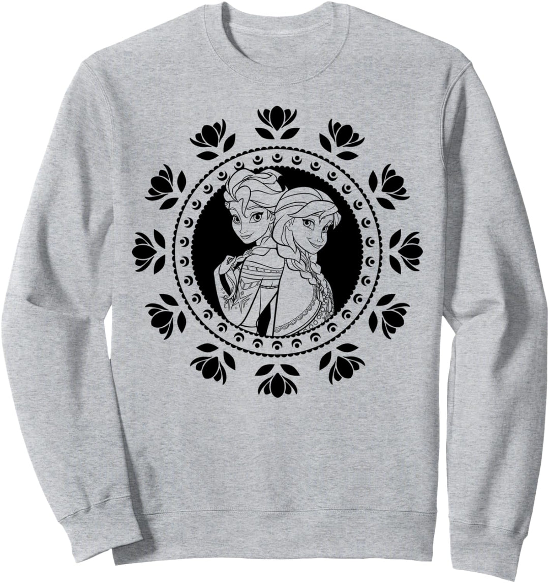 Disney Frozen Anna & Elsa Outlined Framed Portrait Sweatshirt