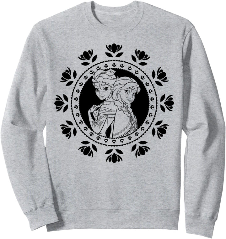 Disney Frozen Anna & Elsa Outlined Framed Portrait Sweatshirt