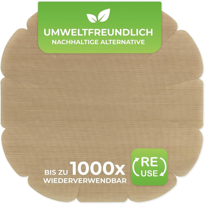 Maximex Antihaft-Backform-Zuschnitt rund, Wiederverwendbare Dauerbackfolie, Hitzebeständig bis 260°C