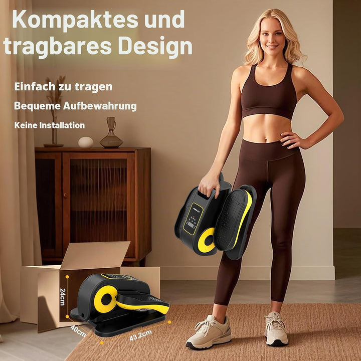 Ellipsentrainer Unter dem Schreibtisch, Elektrischer Pedaltrainer für Senioren, Leise & Tragbar, 15