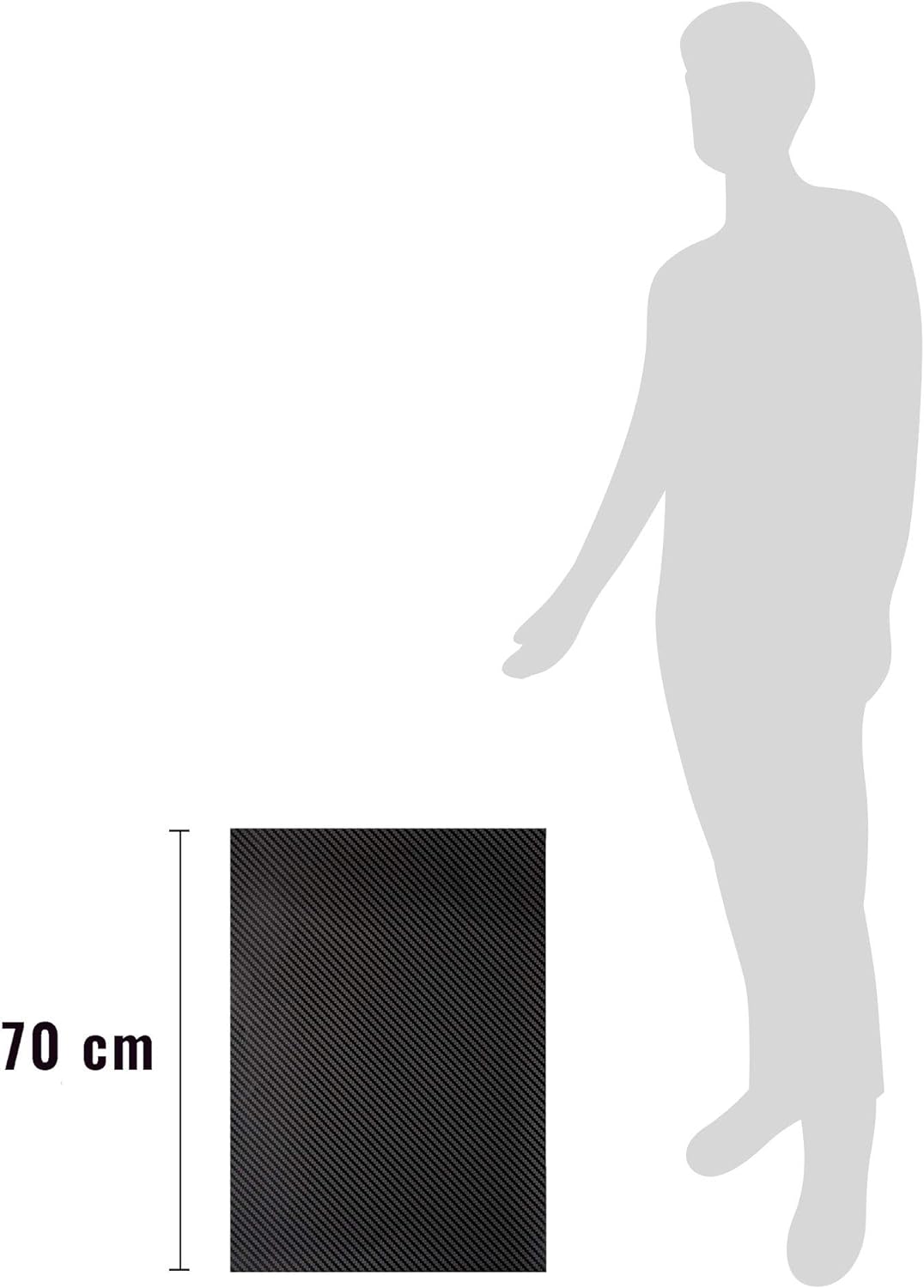 3M 16251 Folio Displayschutzfolie/Aufkleber in Carbon-Optik, 50 x 70 cm