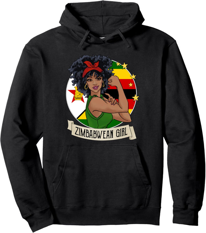 Simbabwean Girl Simbabwe Flagge Merchandise Pullover Hoodie