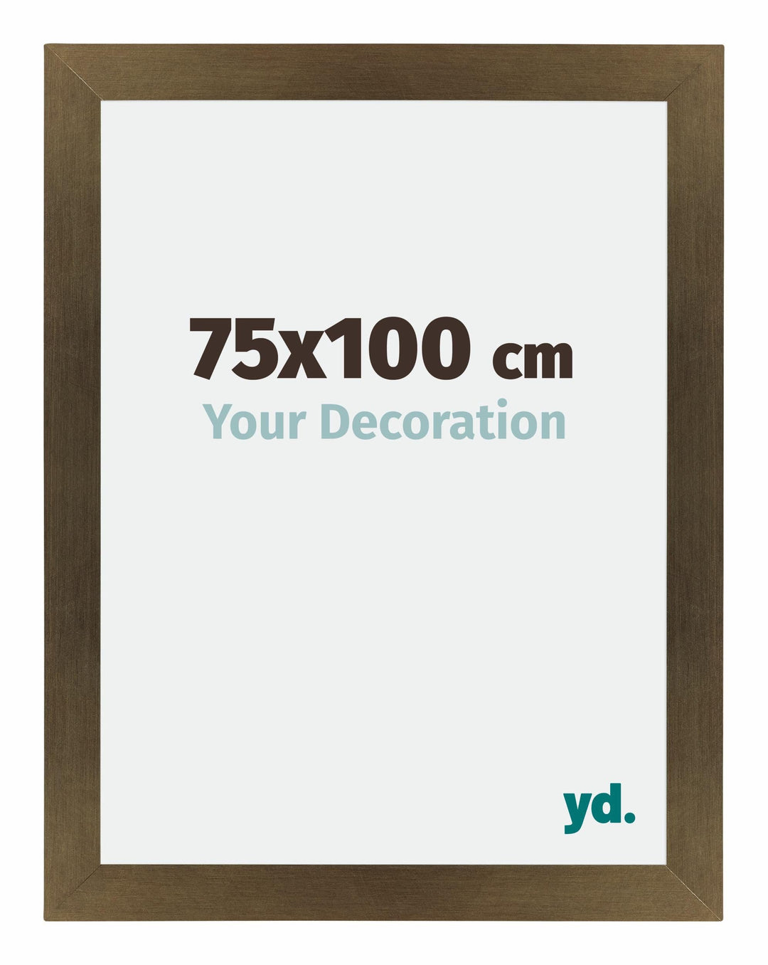 yd. Your Decoration - Bilderrahmen 75x100 cm - Bronze Dekor - Billderrahmen aus MDF mit Acrylglas -