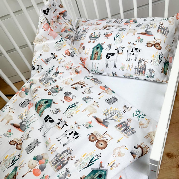 PLUMERI Kinderbettwäsche 100x135 + 40x60 100% Baumwolle Weiche &amp; Farbenfrohe Bettwäsche für Babys Mä