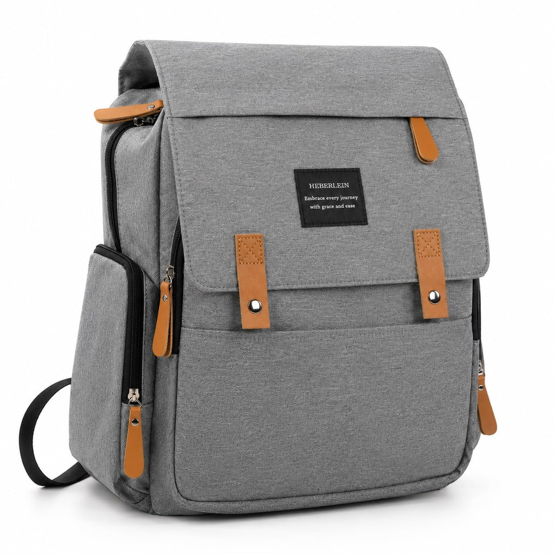 Heberlein Prestige Baby Wickelrucksack - grosse Wickeltasche für Mama &amp; Papa, wasserabweisend mit vi