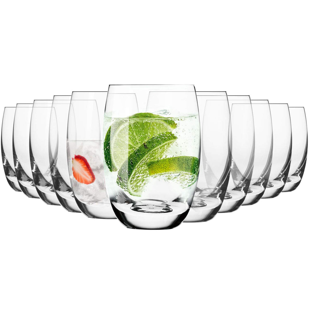 KROSNO Wassergläser Saftgläser Trinkgläser | Set von 12 | 360 ML | Elite Kollektion | Perfekt für zu