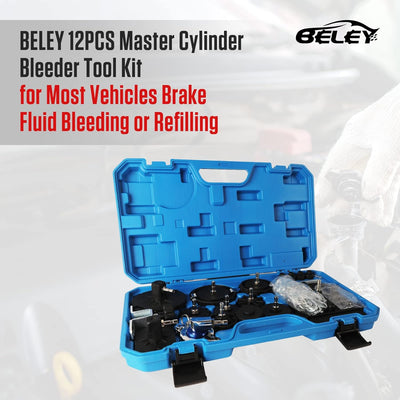 BELEY E20 Bremsenentlüftungsgerät Adapter set - 12PCS Hauptbremszylinder-Entlüftungs-Werkzeugsatz fü
