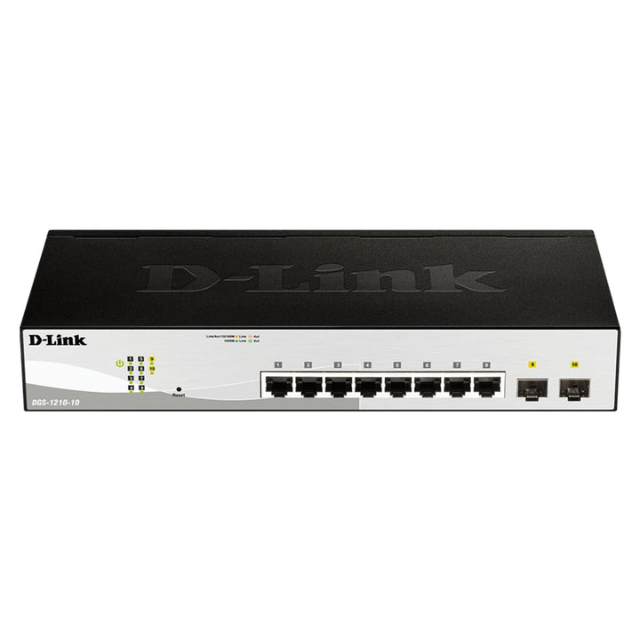 D-Link DGS-1210-10 10-Port Gigabit Smart Switch (8 x 10/100/1000 Mbit/s Base-T-Ports, 2 x 100/1000 M