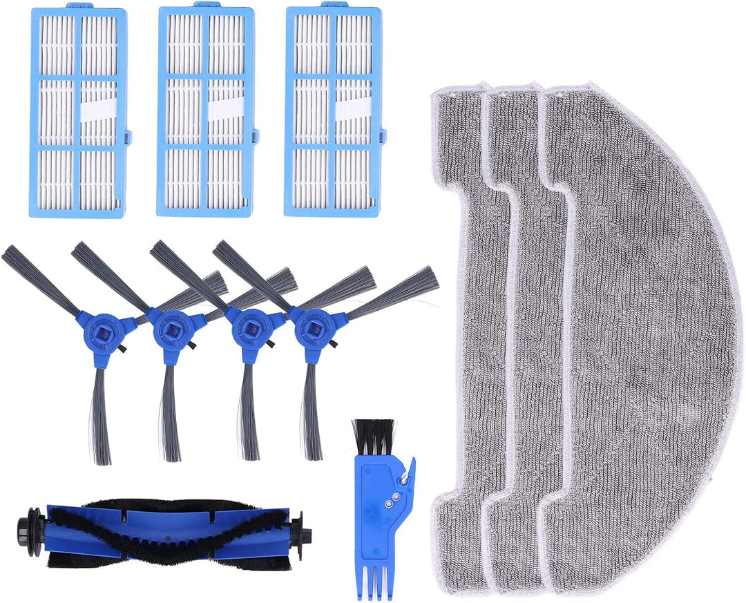 Marhynchus Home Roboter-Staubsauger-Kit Seitenbürste Lappenfilter Hauptbürsten-Set für 850T Clean Su