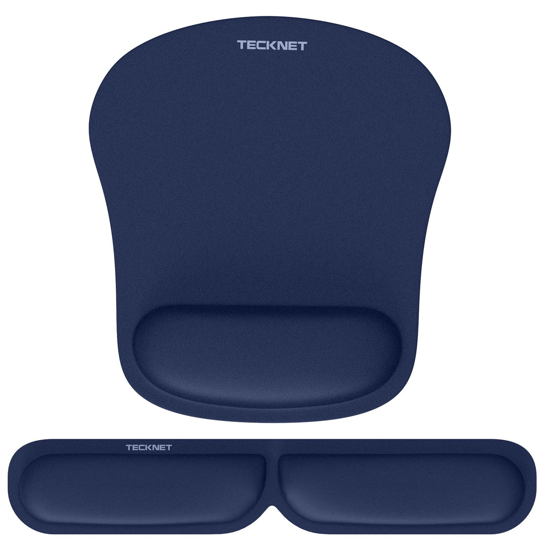TECKNET Mauspad mit Handauflage, Gelkissen Mousepad und Tastatur Handgelenkauflage Set aus ergonomis