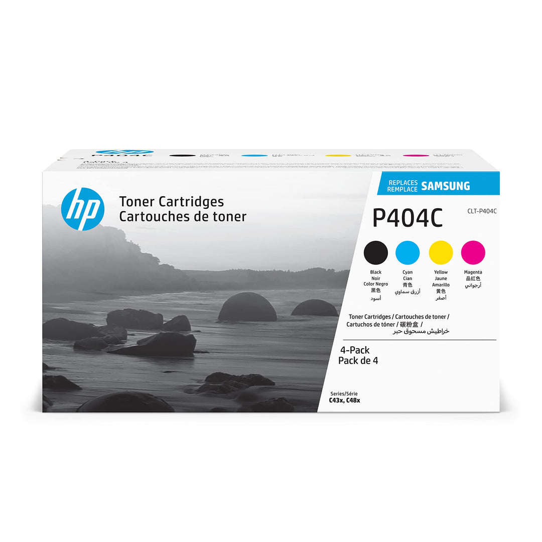 HP CLT-P404C (SU365A) Multipack Original Toner Schwarz, Cyan, Magenta, Gelb (Kompatibel: SL-C430, C4