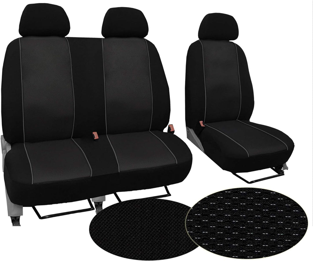 GSC Sitzbezüge Universal Polyester Schonbezüge 1+2 kompatibel mit Renault TRAFIC