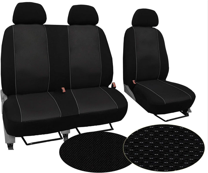 GSC Sitzbezüge Universal Polyester Schonbezüge 1+2 kompatibel mit Renault TRAFIC