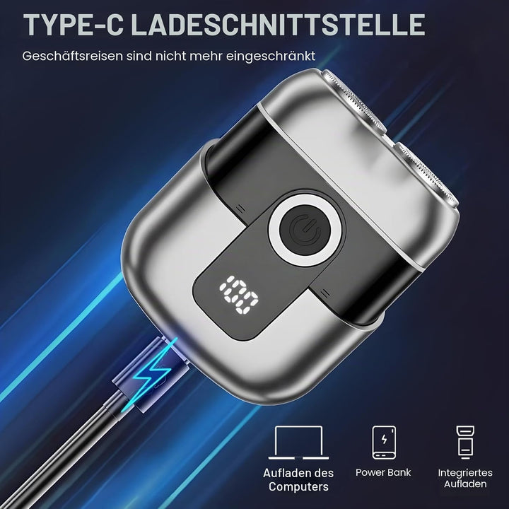 Elektrorasierer Herren,IPX6 Wasserdicht Mini Rasierer,Wasserdichter Elektrorasierer Herren,Mini Rasi