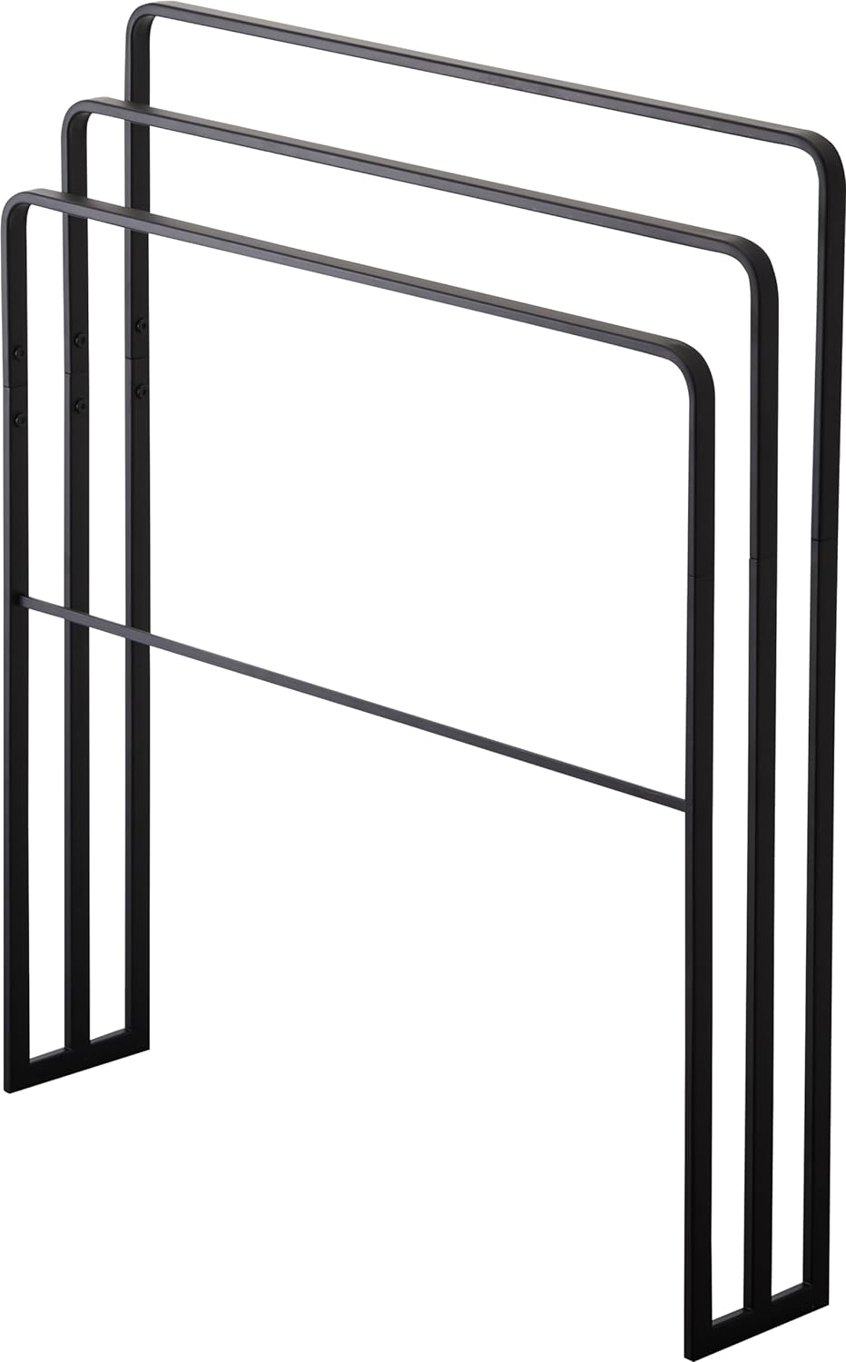 Bath towel hanger with 3 bars - Tower - Black Schwarz, Schwarz
