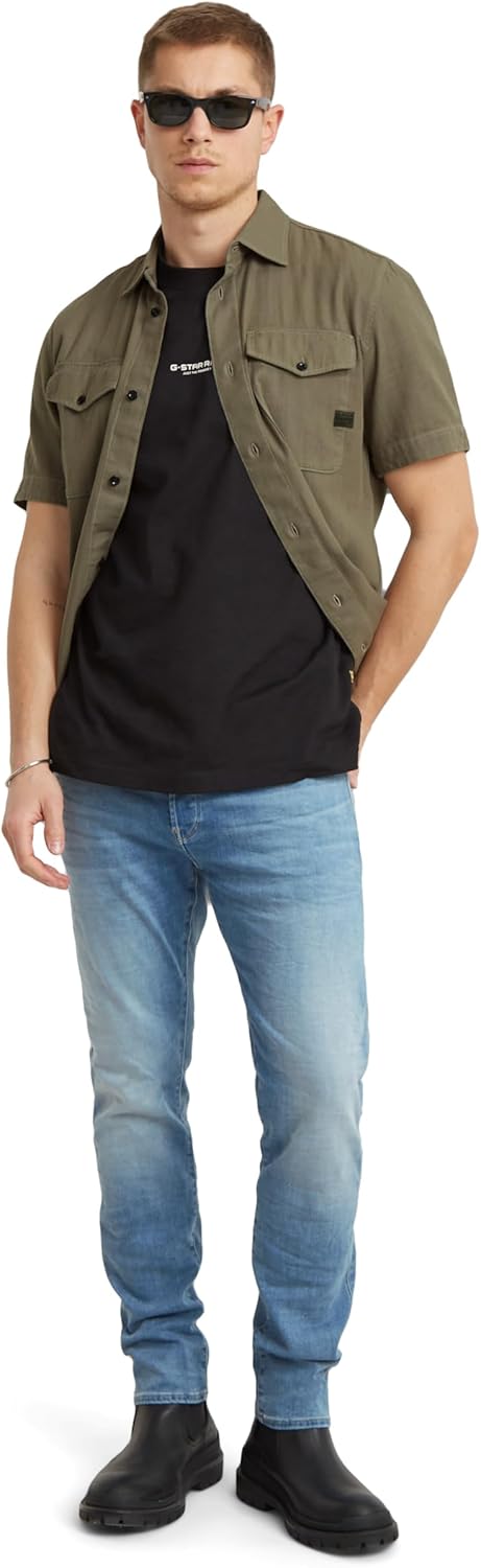 G-STAR RAW Herren 3301 Slim Jeans 35W / 32L Blau (Lt Indigo Aged 51001-8968-8436), 35W / 32L Blau (L