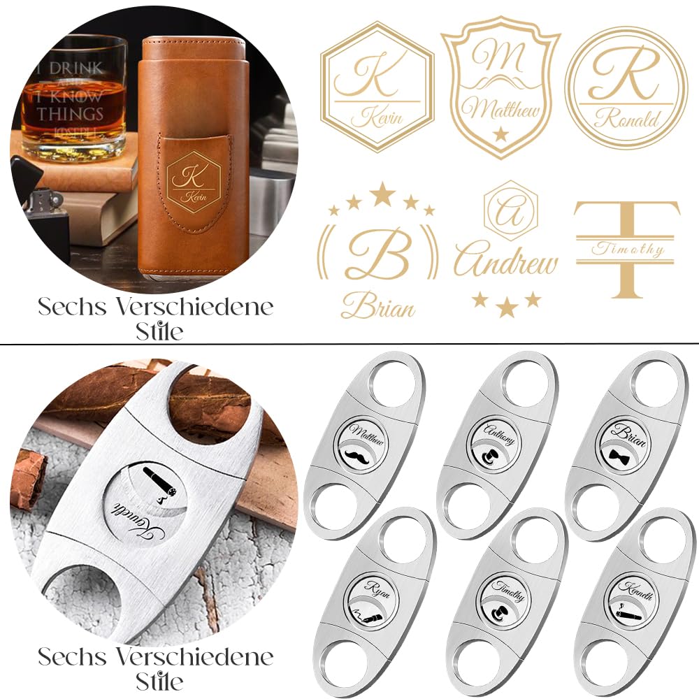Personalisierte Zigarrenetui, Zigarrenetui mit Cutter, Groomsmen Vorschlag Geschenke, bester Mann Ge