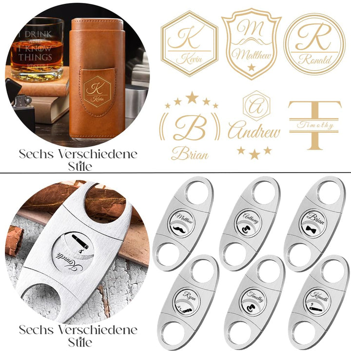 Personalisierte Zigarrenetui, Zigarrenetui mit Cutter, Groomsmen Vorschlag Geschenke, bester Mann Ge