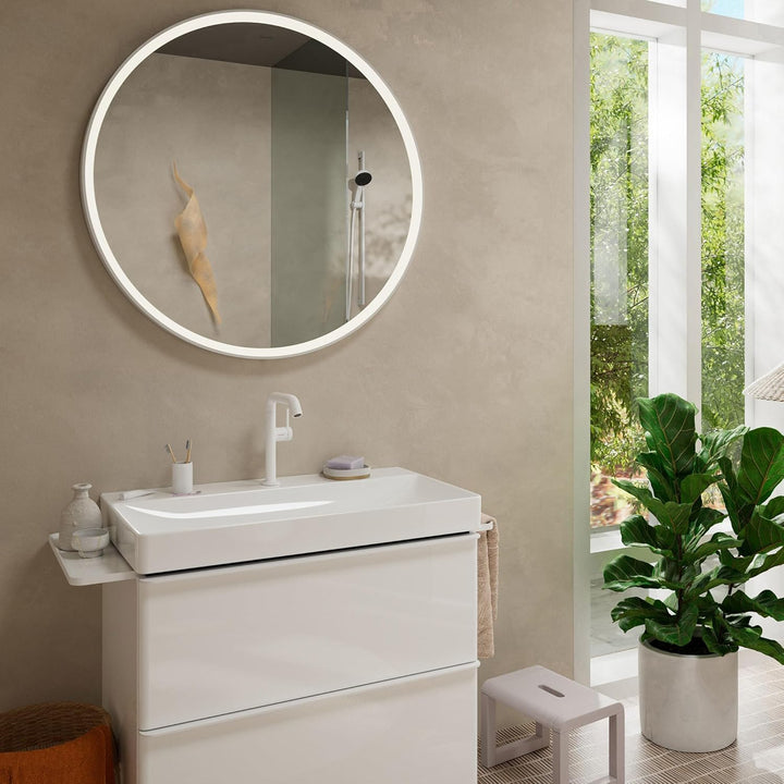 hansgrohe Tecturis S Fine - Waschtischarmatur schwenkbar mit Push-Open Ablauf, energiesparend (CoolS