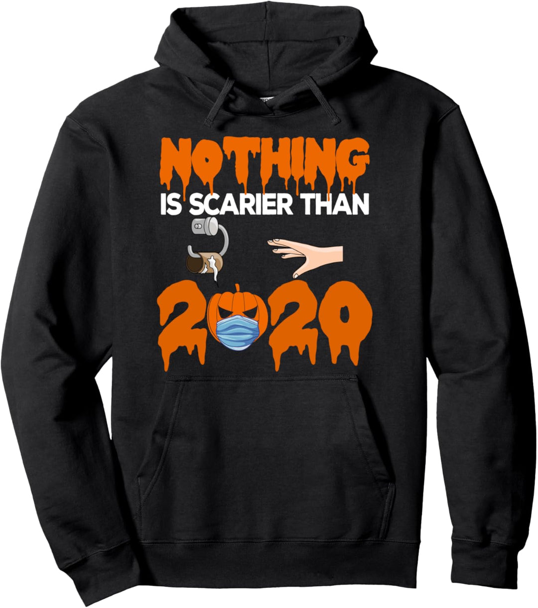 Pumpkin with Mask - Funny Halloween 2020 Pullover Hoodie