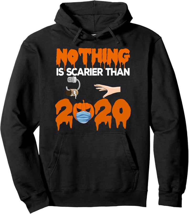 Pumpkin with Mask - Funny Halloween 2020 Pullover Hoodie