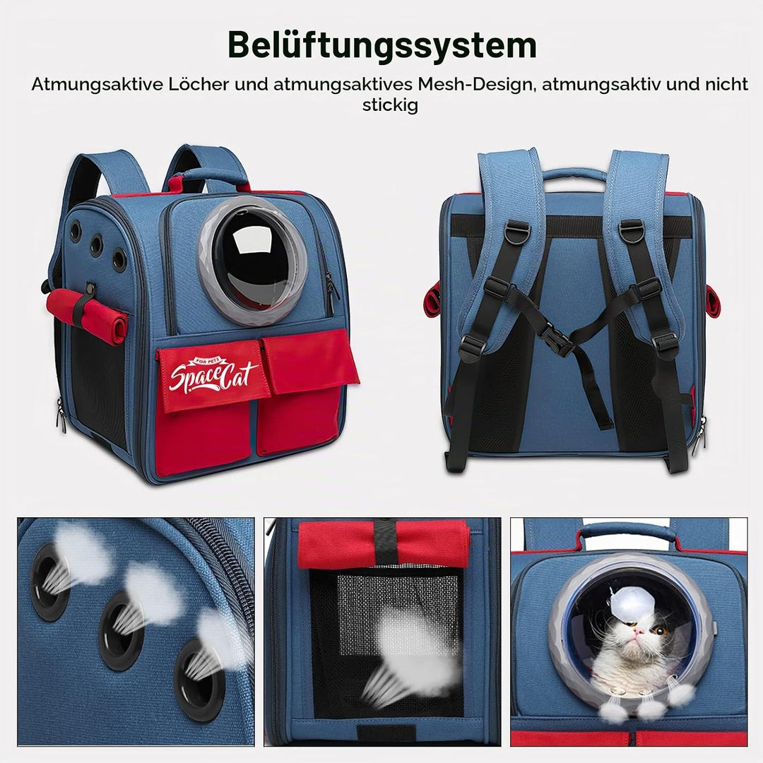 Galatée Katzen Rucksack Träger, Haustier Rucksack Blasen Rucksack, Katzen Tragen, Raumkapsel Haustie