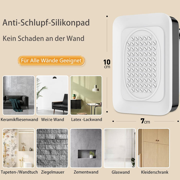 Gardinenstange ohne Bohren 210-260cm, Ø32mm Matt Schwarz Multifunktionale Vorhangstange zum Einklemm