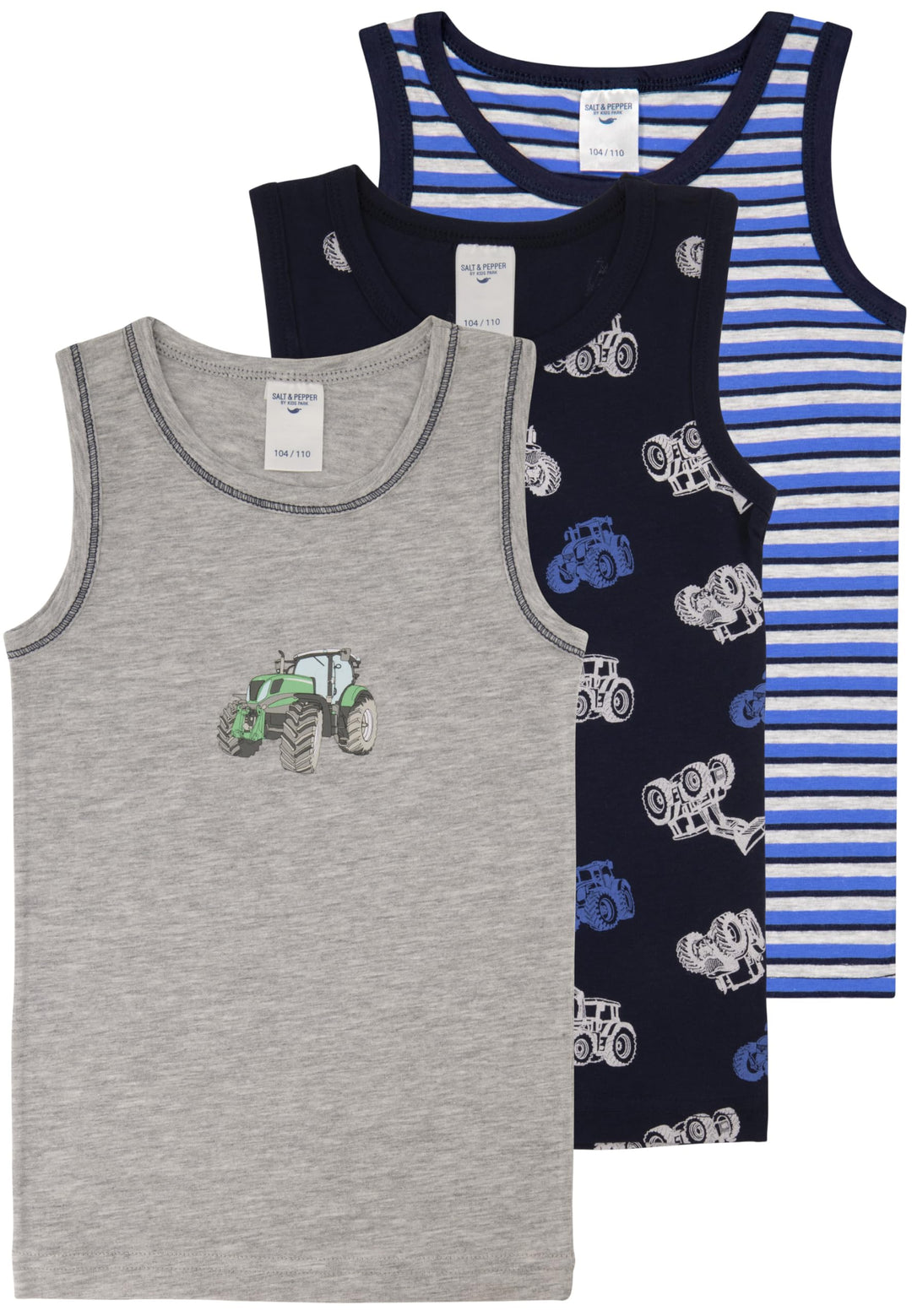SALT AND PEPPER Jungen Unterhemd, 92-98 Multi
