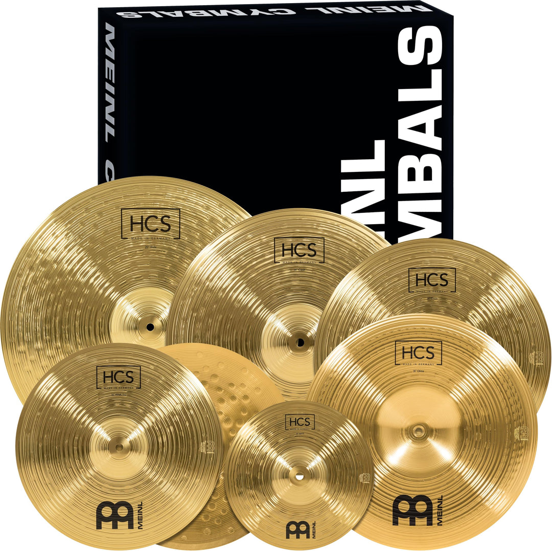 Meinl Cymbals HCS Super Schlagzeug Becken Set (Video) Box Pack mit 14 Zoll Hihat, 20 Ride, 16 Crash,