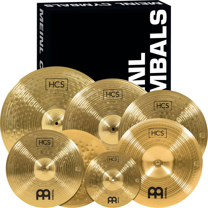 Meinl Cymbals HCS Super Schlagzeug Becken Set (Video) Box Pack mit 14 Zoll Hihat, 20 Ride, 16 Crash,