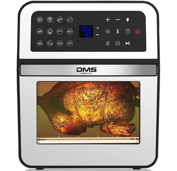 DMS XXXL 12 Liter Heissluftfritteuse Fritteuse| Backofen | Heissluftgrill | Dörrautomat | Drehgrill