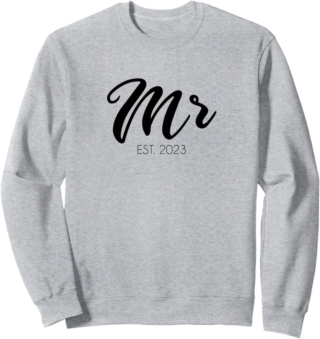 Hochzeits-Geschenk Mr. Est. 2023 Bräutigam Sweatshirt
