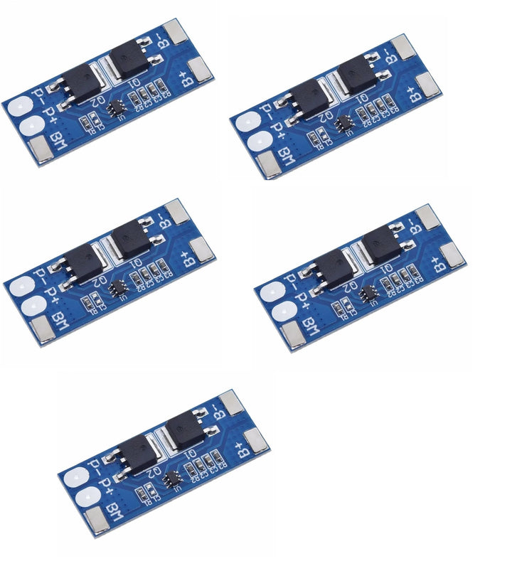 5 Stück 2S 8A HX-2S-D01 7,4V (8,4V) BMS Li-Ion LiPo Schutzplatine Battery Management System Polymer-