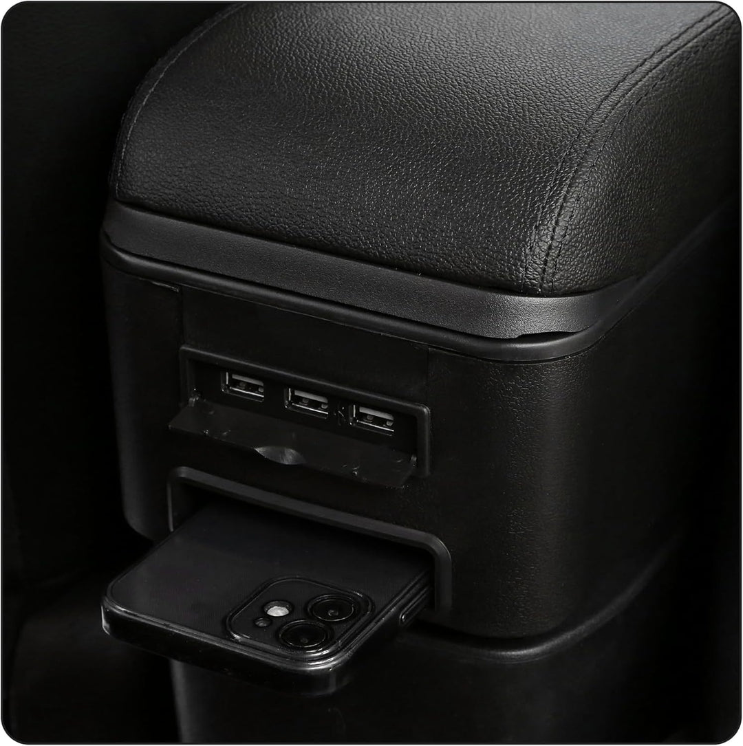 YJYWZH Compatible with SEAT Ibiza 6F Armlehnen 2017-2024 Mk5 Auto Mittelkonsole Aufbewahrungsbox Arm