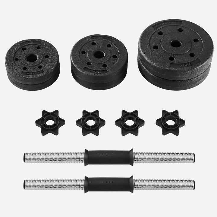 SONGMICS Hanteln, Kurzhanteln, 2er Set, 20 kg, 30 kg oder 40 kg, Kunststoff, Hantelstangen, Gewichte